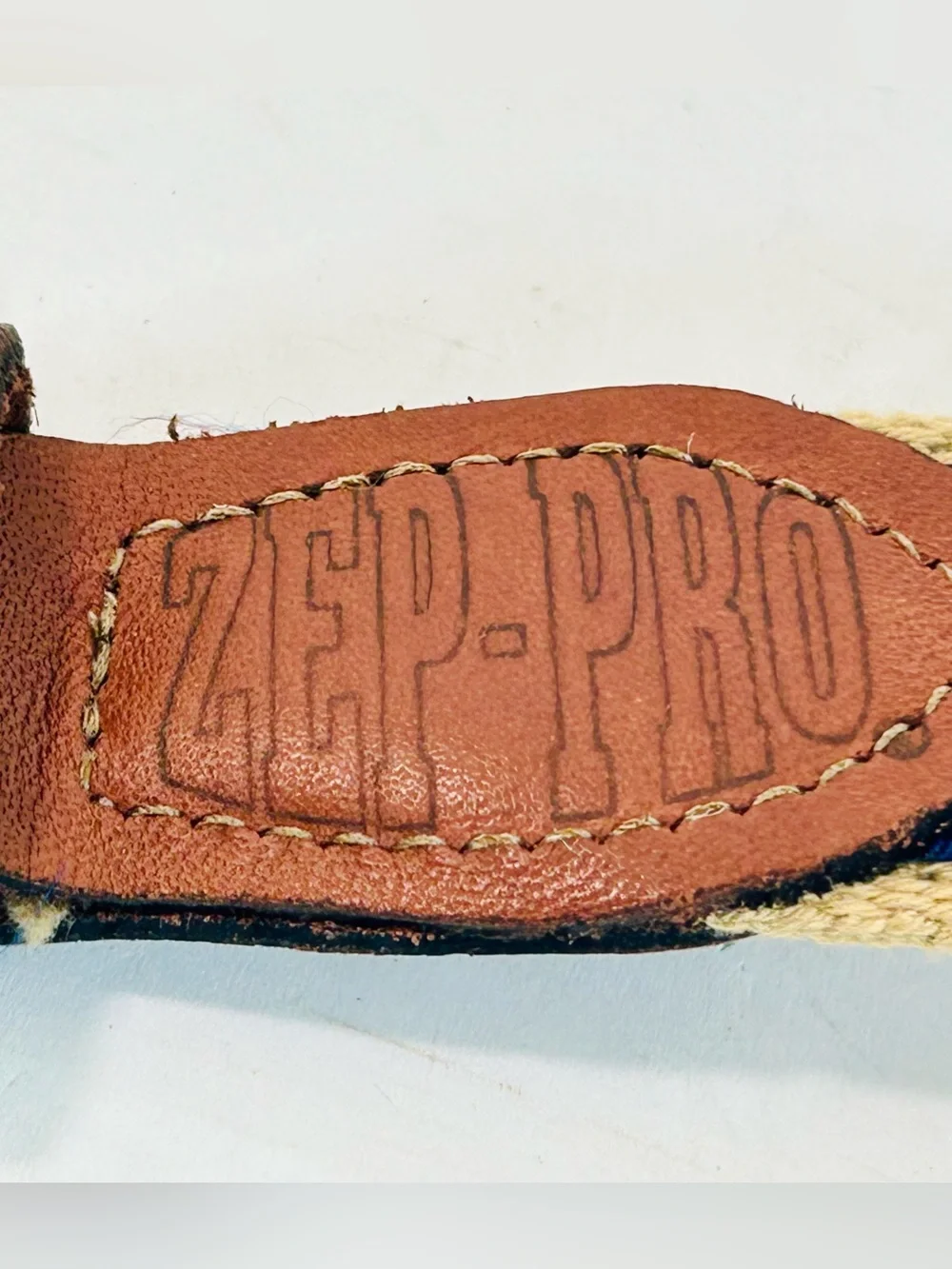 Zep-Pro American Flag Lesther and Ribbon Belt size 32 Made in USA